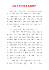 2025年意识形态工作总结报告