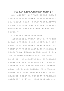 20XX年上半年履行党风廉政建设主体责任情况报告