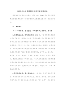 20XX年公司党组织书记抓党建述职报告