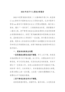 20XX年关于个人党性分析报告