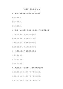 机制写作提纲30例