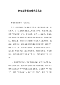 新任副市长当选表态发言(资料)