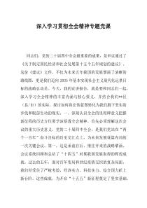 深入学习贯彻全会精神专题党课(资料)