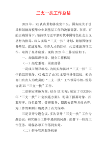 三支一扶工作总结