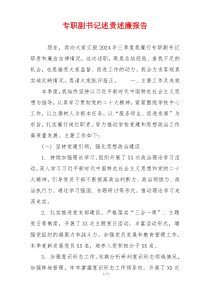 专职副书记述责述廉报告