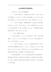 xx县财政运行情况报告