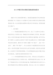 XX小学意识形态领域风险隐患排查报告