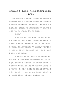 XX局20XX年第一季度政务公开和政务网站运行督查通报整改情况报告