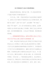 XX市党政班子20XX年度述职报告