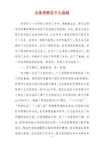公务员转正个人总结