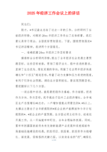 2025年经济工作会议上的讲话