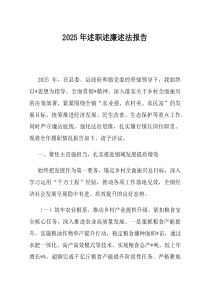 2025年述职述廉述法报告(优选)