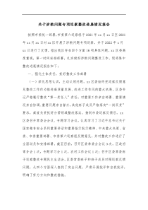 关于涉粮问题专项巡察整改进展情况报告