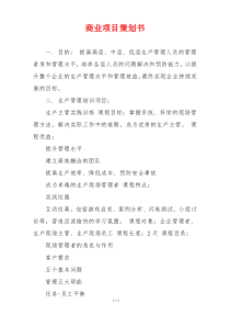 商业项目策划书