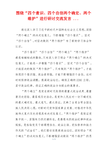 围绕“四个意识、四个自信两个确定、两个维护”进行研讨交流发言 ...