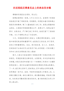在巡视组反馈意见会上的表态发言稿