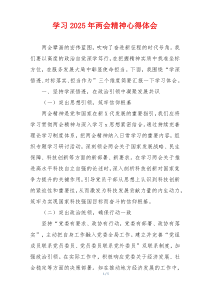 学习2025年两会精神心得体会