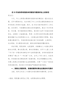 (整理)在2025年全市加快养老服务体系建设专题询问会上的讲话