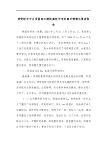 局党组关于县委营商环境巡察组专项巡察反馈意见整改报告