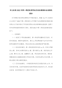 市公安局20XX年第二季度政府网站及政务新媒体自查情况报告