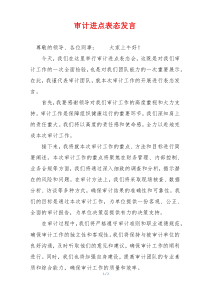 审计进点表态发言