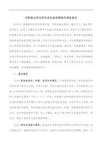 市新就业形态劳动者权益保障情况调查报告