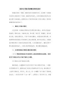 政府办党组巡察整改情况报告