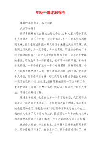 年轻干部述职报告