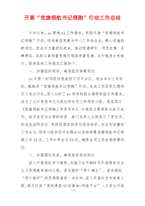 开展“党旗领航书记领跑”行动工作总结