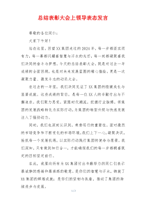 总结表彰大会上领导表态发言
