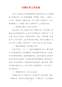 扫黄打非工作总结