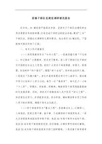 某镇干部队伍建设调研情况报告