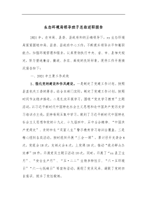 生态环境局领导班子总结述职报告