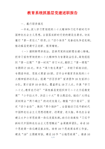 教育系统抓基层党建述职报告