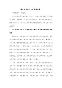 镇人大代表个人述职报告