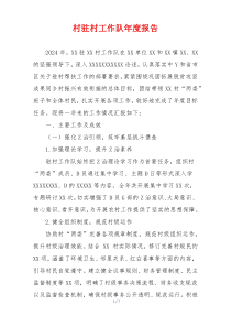 村驻村工作队年度报告