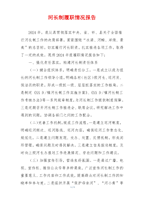 河长制履职情况报告