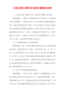 纪检巡察反馈财务违规问题整改案例