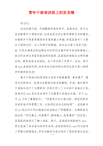 青年干部培训班上的发言稿