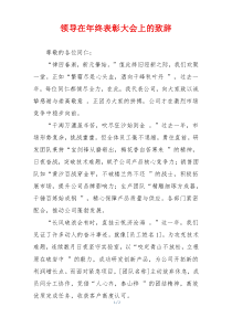 领导在年终表彰大会上的致辞