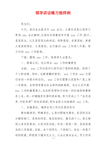 领导讲话稿万能样例
