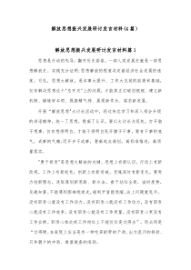 4篇解放思想振兴发展研讨发言材料