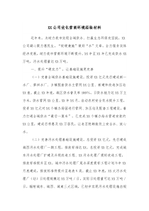 XX公司优化营商环境经验材料