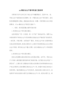 xx镇安全生产督导巡查汇报材料