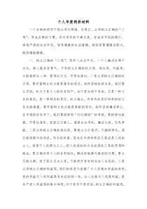 个人年度剖析材料