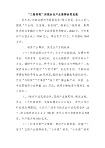 乡村振兴经验材料三链同构实现食品产业集群协同发展