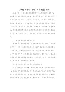 乡镇乡村振兴工作站工作汇报发言材料