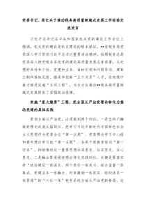 党委书记局长关于推动税务高质量跨越式发展工作经验交流发言