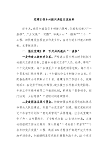 党建引领乡村振兴典型交流材料