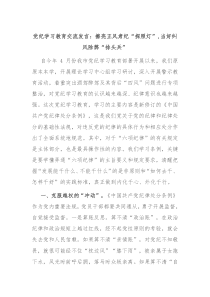党纪学习教育交流发言擦亮正风肃纪探照灯当好纠风除弊排头兵